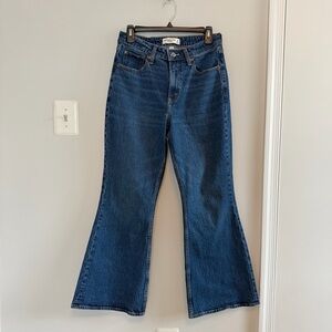Abercrombie & Fitch Dark Blue Flare Jeans Curve Love